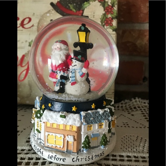 Rare Night Before Christmas Musical Snow Globe - Picture 3 of 8